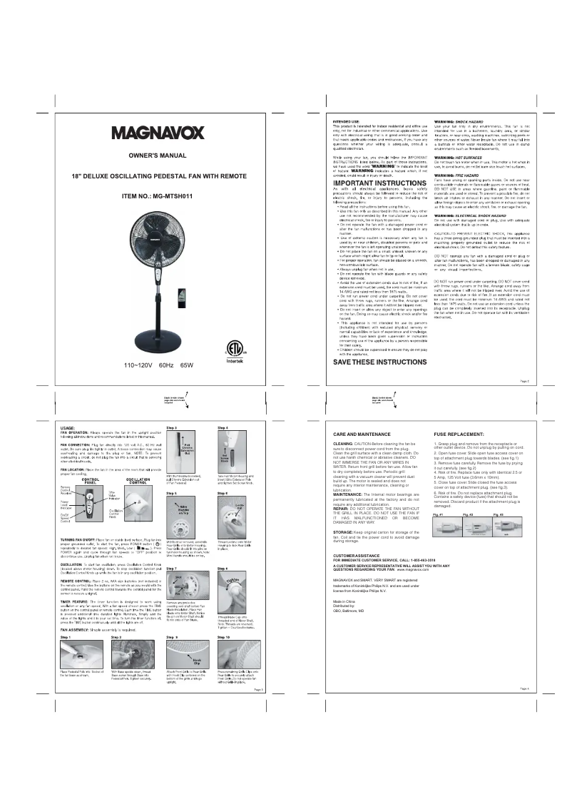 Page 1 of the manual User Manual Magnavox MG-MTSH11