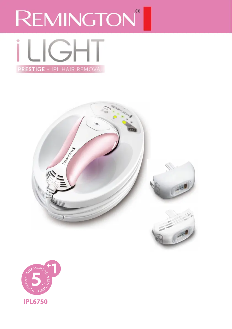 Page 1 de la notice Manuel utilisateur Remington I-Light Prestige IPL6750