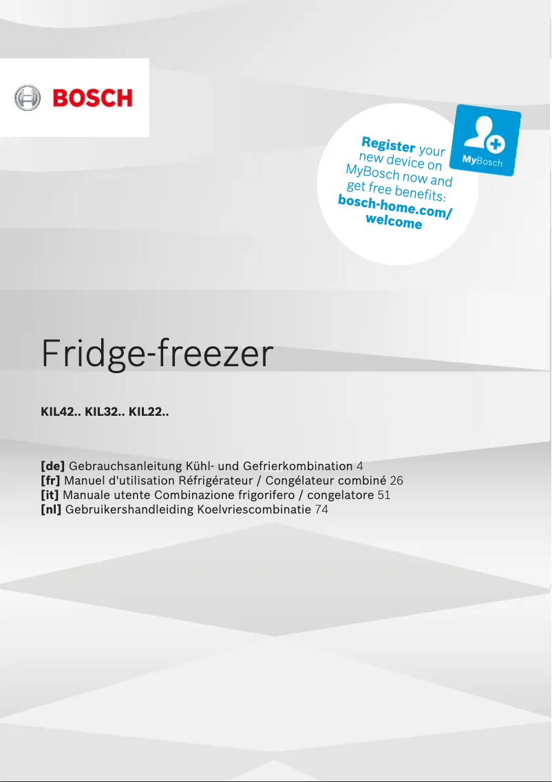 Page 1 of the manual User Manual Bosch KIR41VFE0