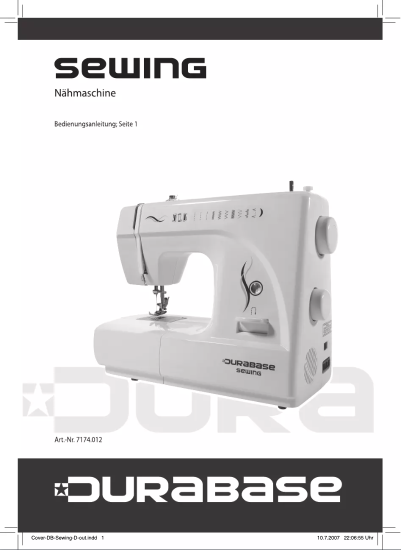 Page 1 de la notice Manuel utilisateur Durabase Sewing