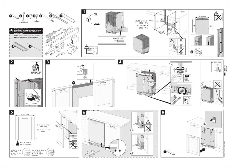 Page 1 de la notice Guide d'installation Asko DFI564.U