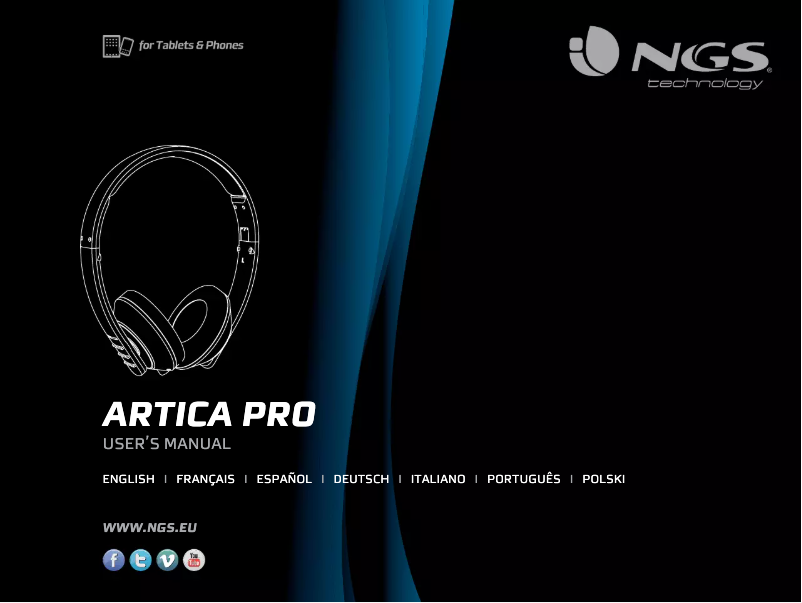 Page 1 de la notice Manuel utilisateur NGS White Artica Pro bluetooth