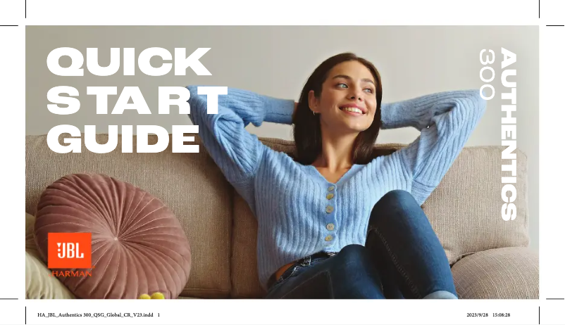 Page 1 de la notice Guide de démarrage rapide JBL Authentics 300