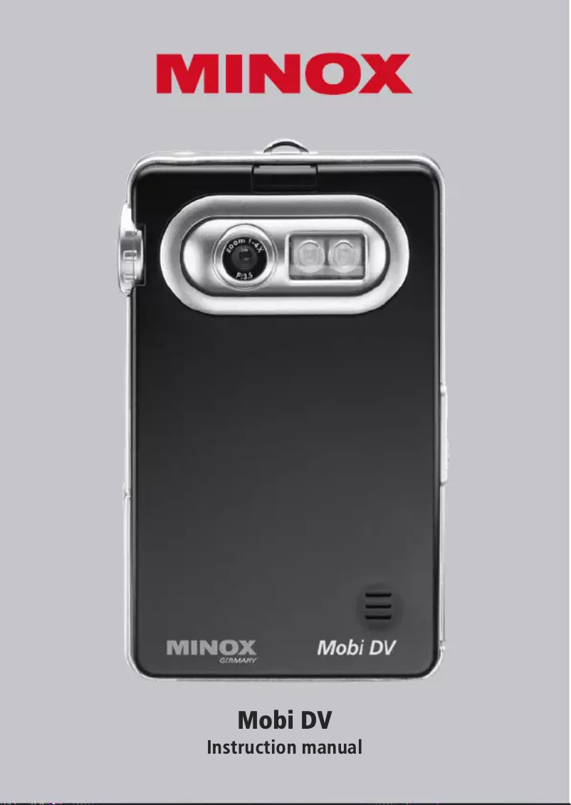 Page 1 de la notice Manuel utilisateur Minox Mobi DV