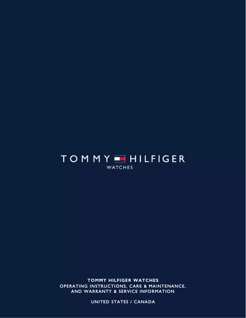Página 1 del manual Manual de usuario Tommy Hilfiger TH24/7 YOU TH1781832