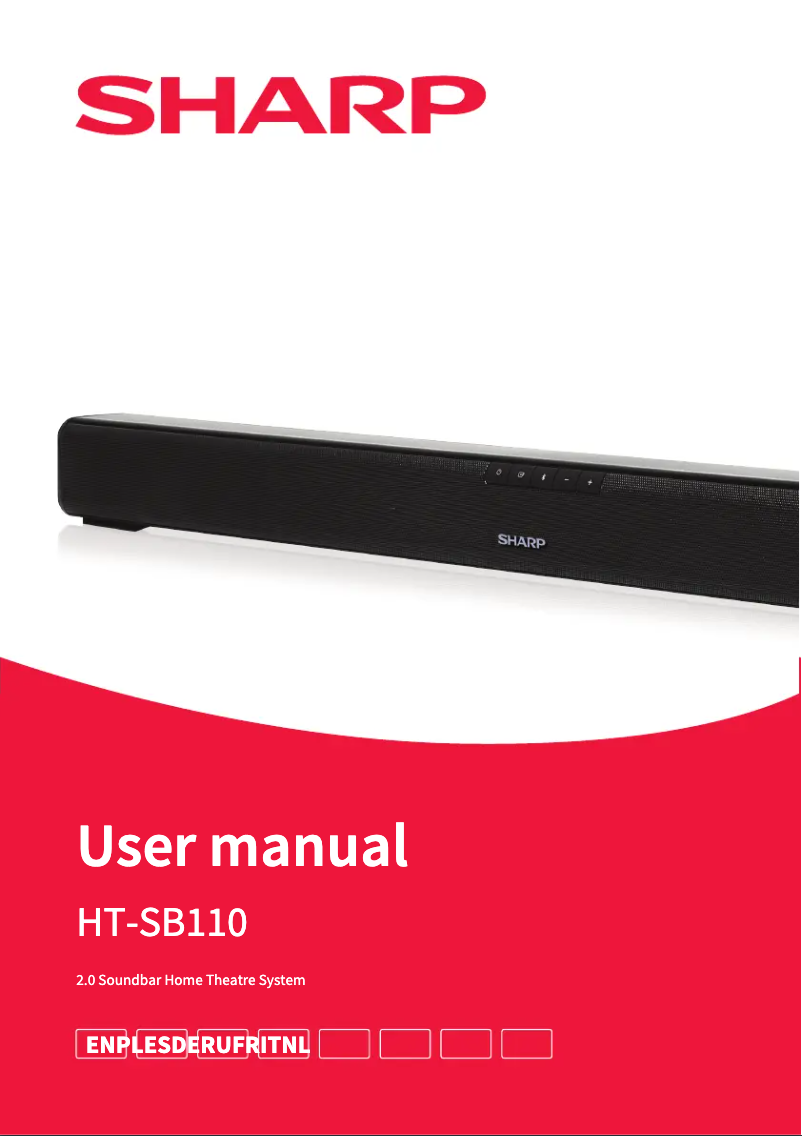 Page 1 de la notice Manuel utilisateur Sharp HT-SB110