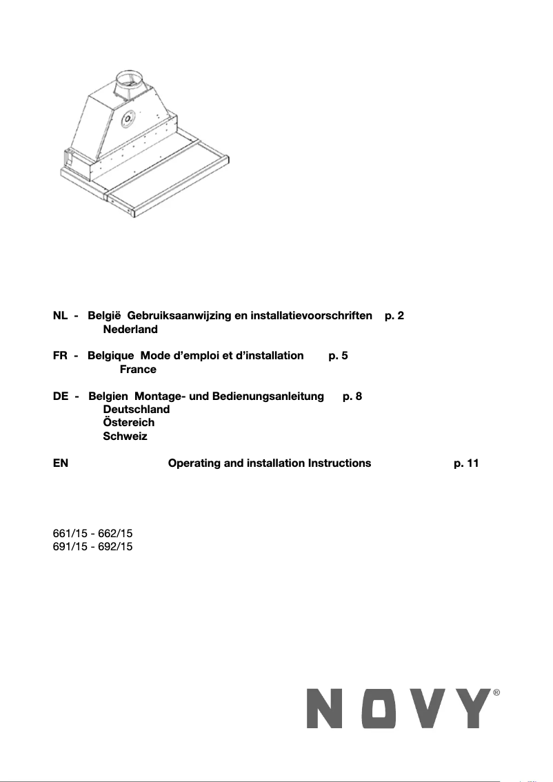 Page 1 de la notice Manuel utilisateur Novy Move'line 692