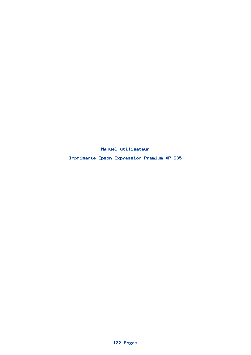 Image de la première page du manuel de l'appareil Expression Premium XP-635