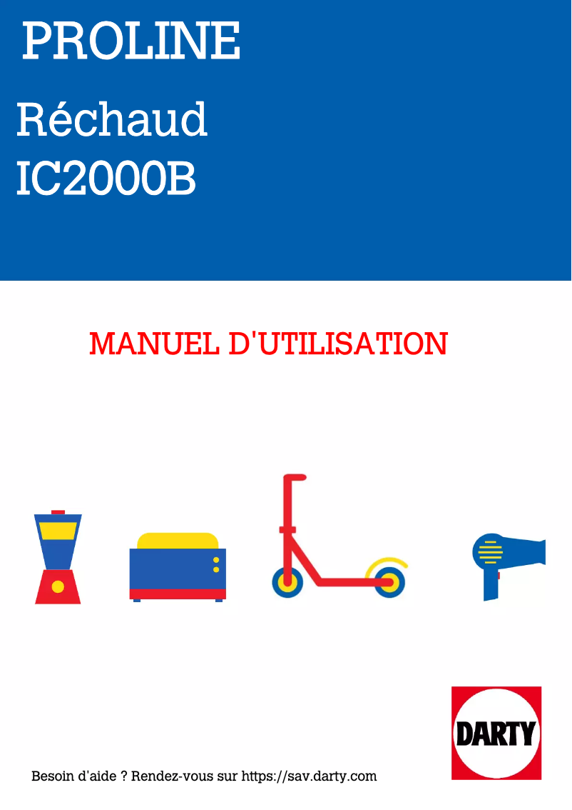 Page 1 de la notice Manuel utilisateur Proline IC2000B