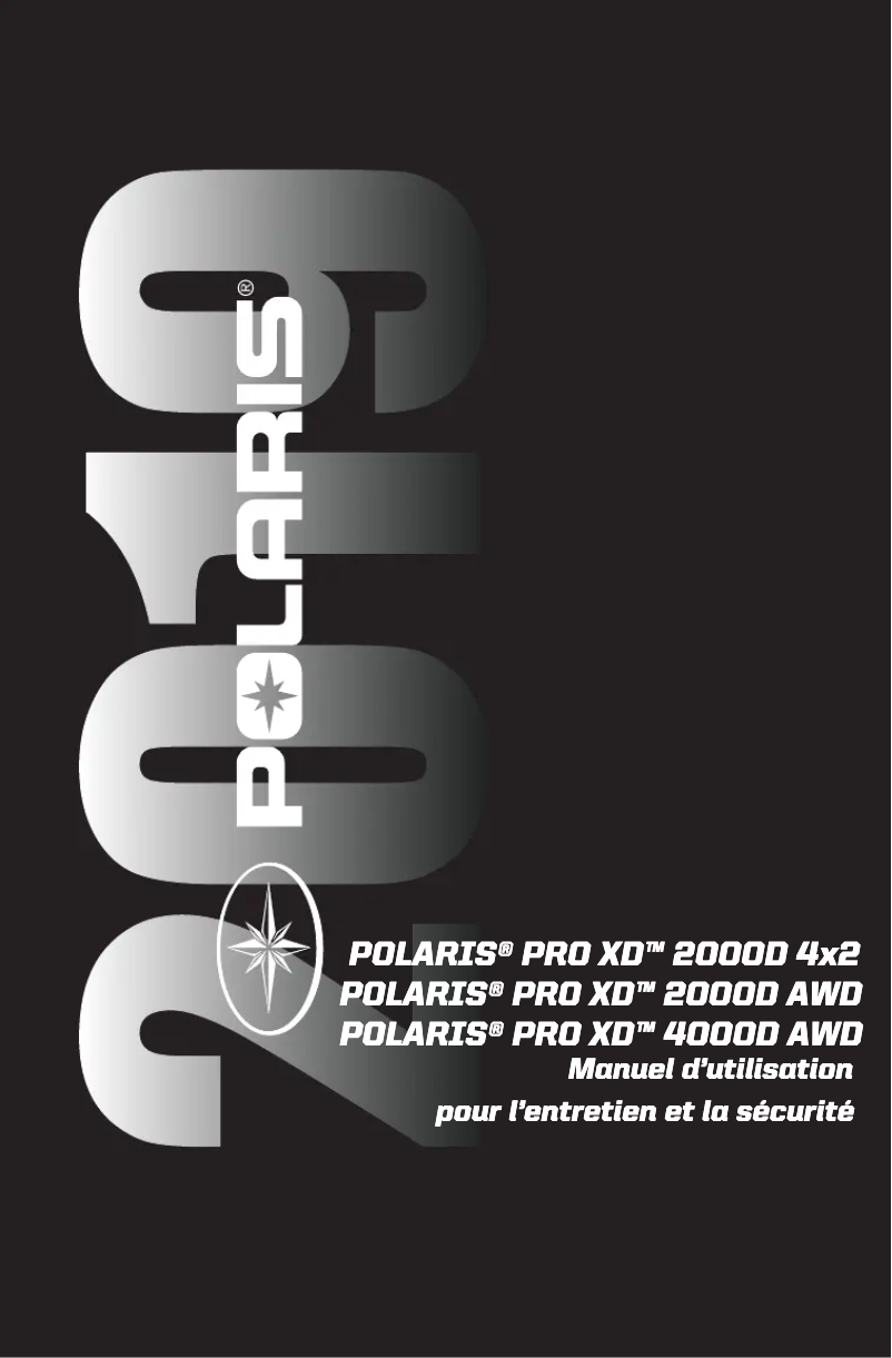 Página 1 del manual Manual de usuario Polaris Pro XD 4000D AWD (2019)