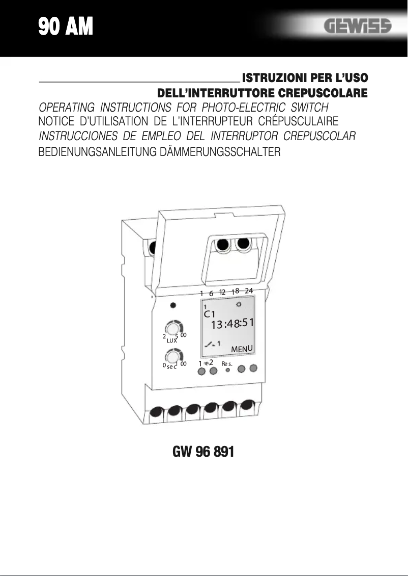 Page 1 de la notice Manuel utilisateur Gewiss GW96891