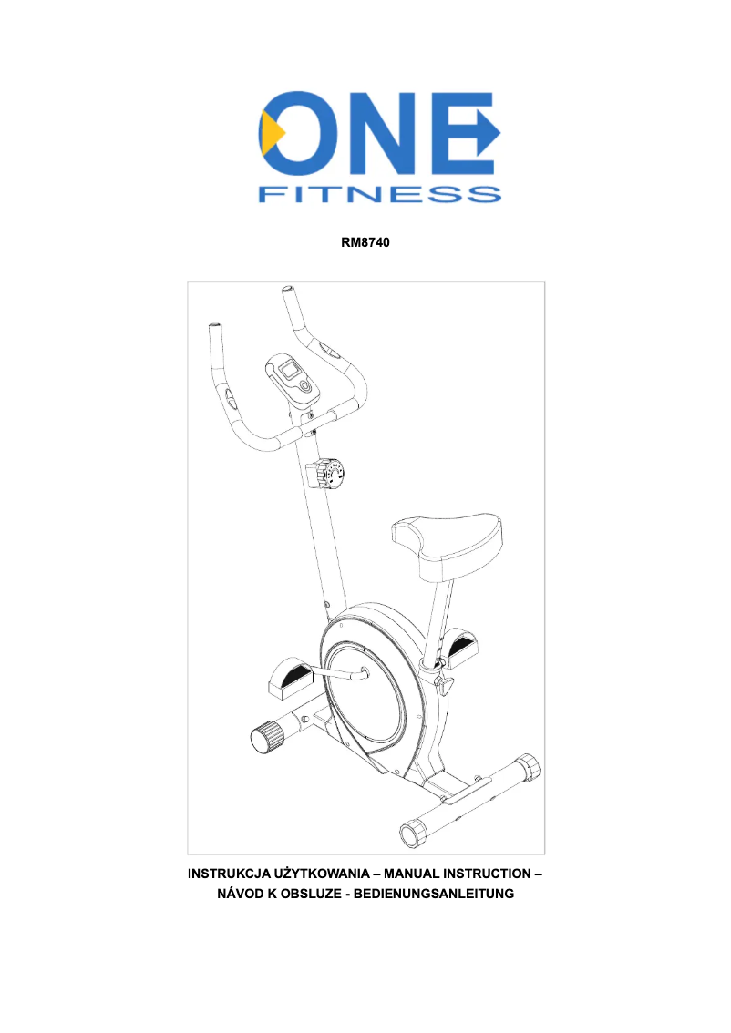 Page 1 de la notice Manuel utilisateur One Fitness RM8740
