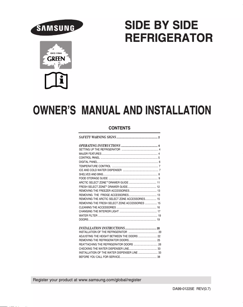 Página 1 del manual Manual de usuario Samsung RM25KGSH1