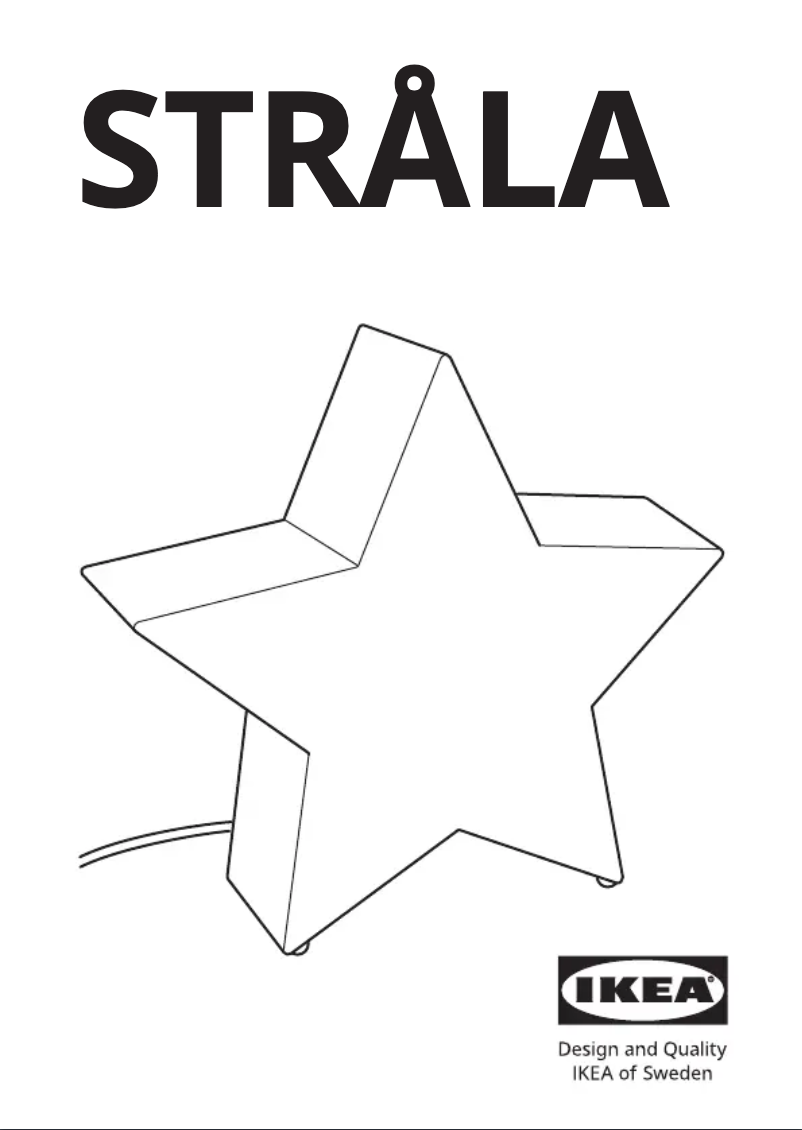 Page 1 de la notice Manuel utilisateur Ikea STRÅLA 605.833.30