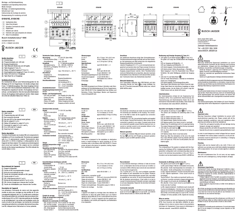 Page 1 de la notice Manuel utilisateur Busch-Jaeger 2CKA006151A0238