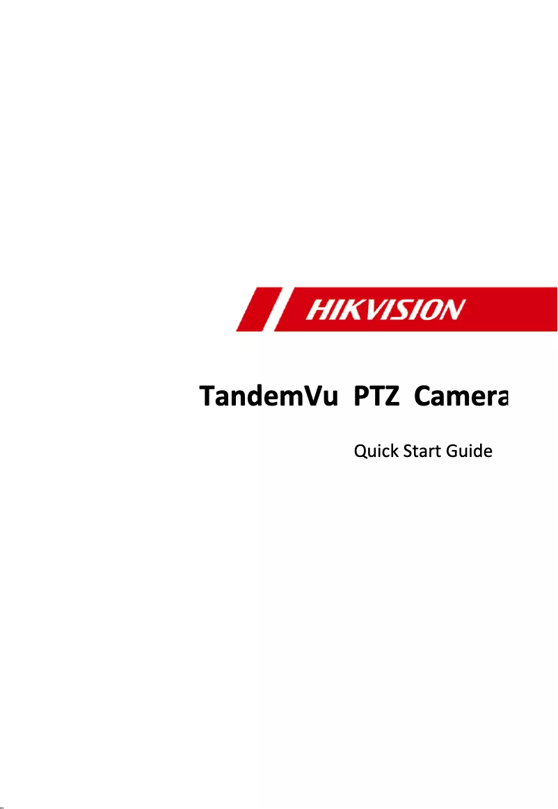 Página 1 del manual Guía de inicio rápido Hikvision TandemVu DS-2SE4C225MWG-E/26