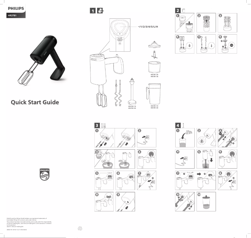 Page 1 de la notice Manuel utilisateur Philips HR3781