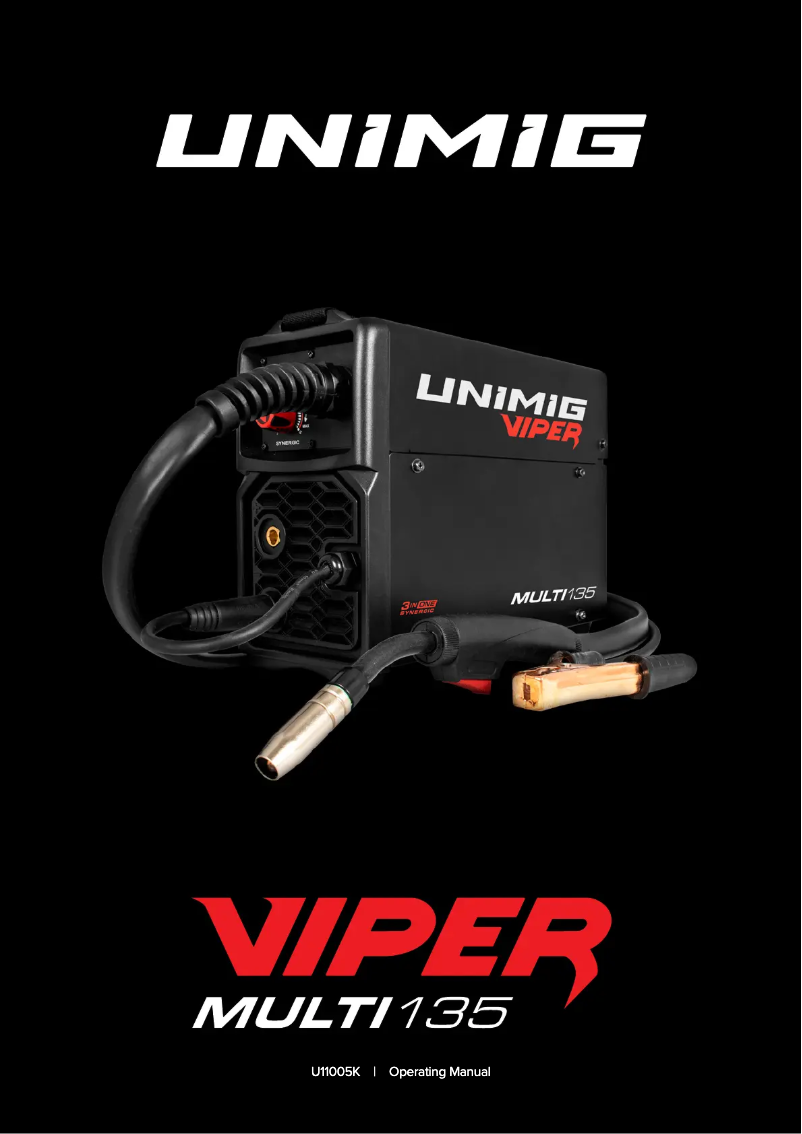 Page 1 of the manual User Manual UNIMIG Viper Multi 135