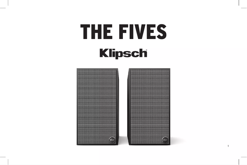 Page 1 de la notice Manuel utilisateur Klipsch The Fives