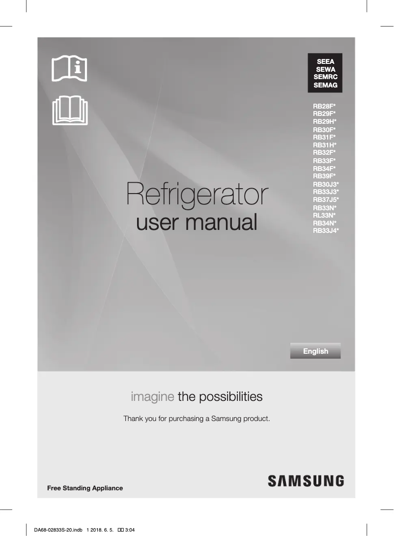 Página 1 del manual Manual de usuario Samsung RB29FEJNDEF