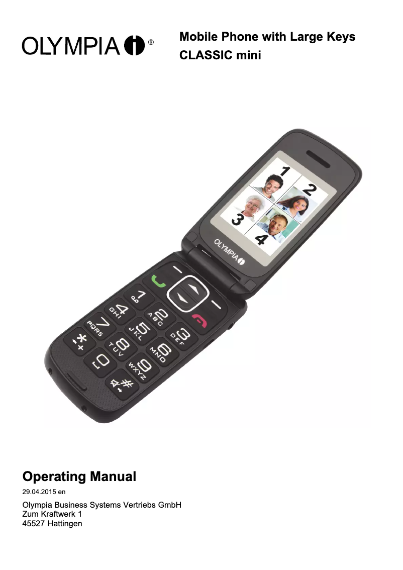 Page 1 de la notice Manuel utilisateur Olympia Classic Mini