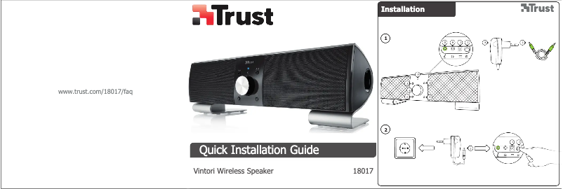 Page 1 de la notice Manuel utilisateur Trust Vintori Wireless Speaker 18017