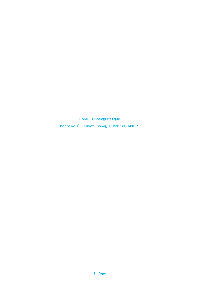 Image de la première page du manuel de l'appareil RO441286DWME-S