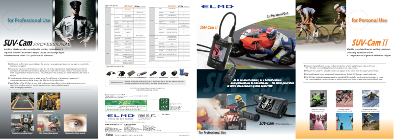 Page 1 de la notice Brochure Elmo SUV-Cam PRO