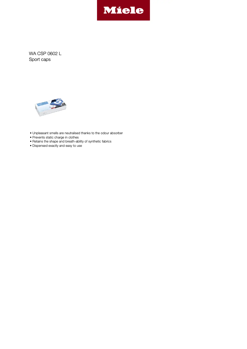 Página 1 del manual Manual de usuario Miele WA CSP 0601 L