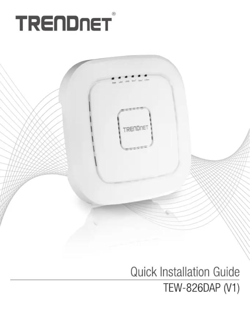 Page 1 de la notice Manuel utilisateur TRENDnet TEW-826DAP