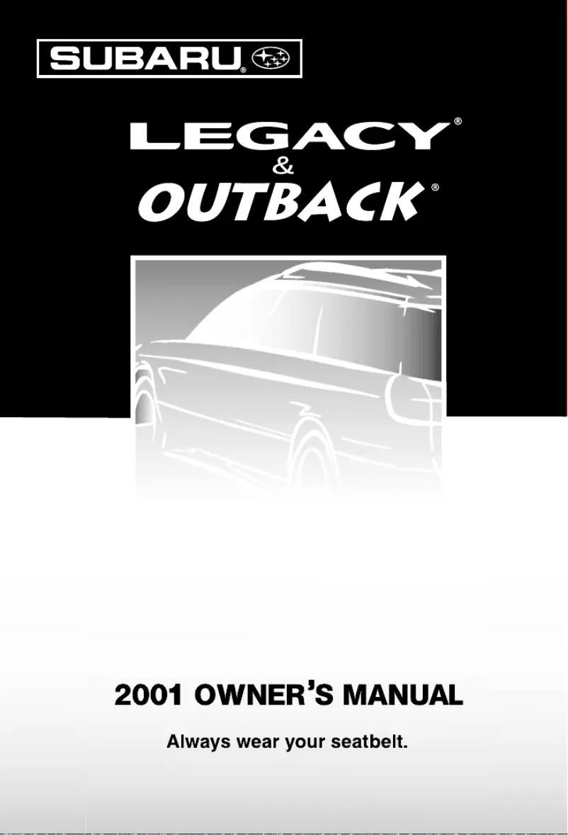 Page 1 de la notice Manuel utilisateur Subaru Legacy (2001)