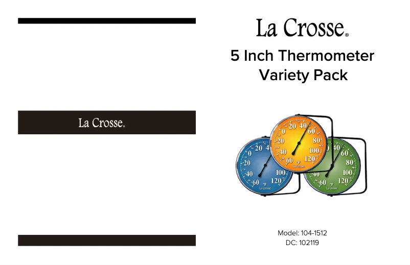 Page 1 of the manual User Manual La Crosse Technology 104-1512