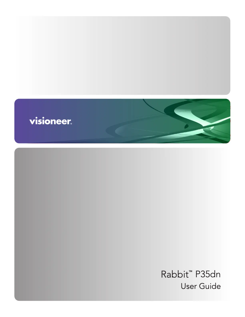 Page 1 de la notice Manuel utilisateur Visioneer Rabbit P35dn