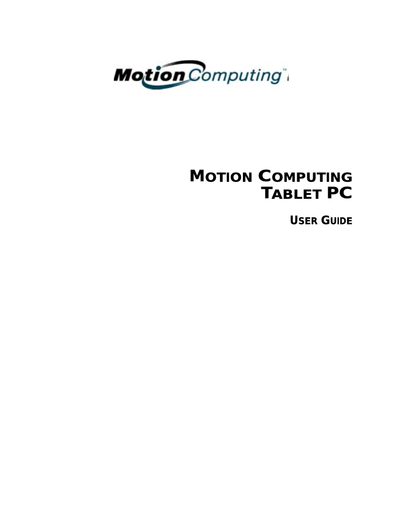 Page 1 de la notice Manuel utilisateur Motion Computing M1200