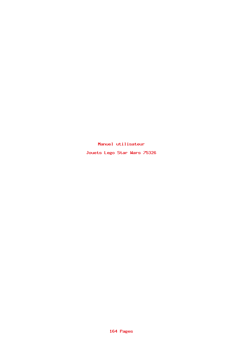 Page 1 de la notice Manuel utilisateur Lego Star Wars 75326