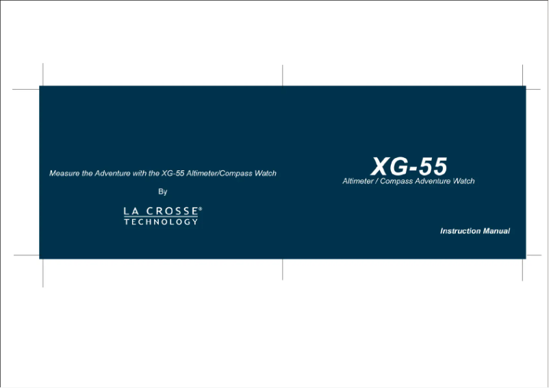 Page 1 of the manual User Manual La Crosse Technology XG-55