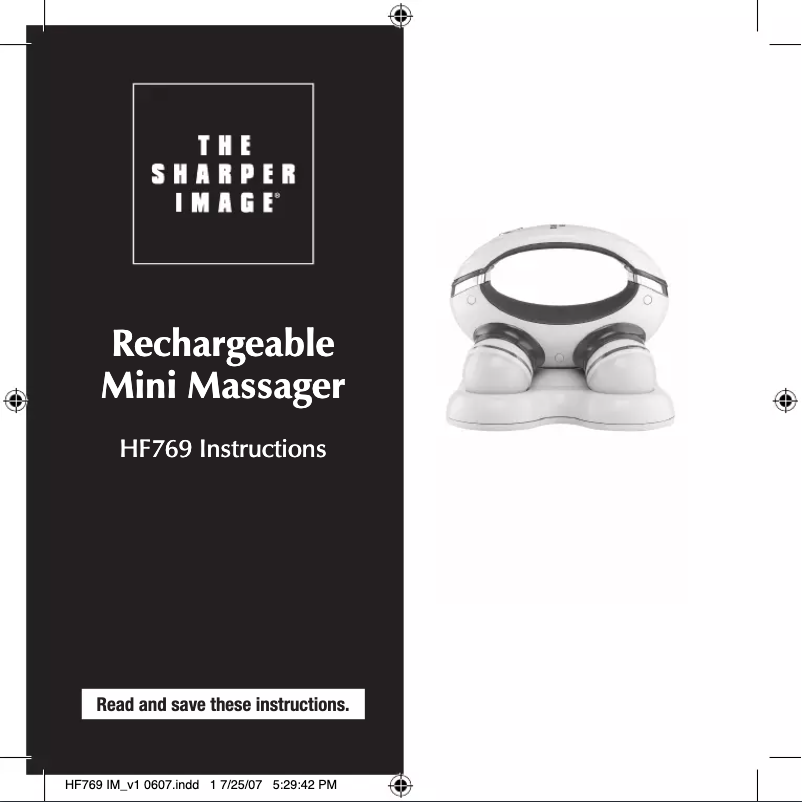 Page 1 de la notice Manuel utilisateur Homedics HF769