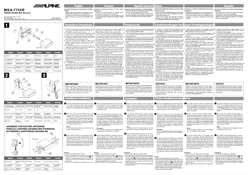 Página 1 del manual Manual de usuario Alpine MDA-7755R