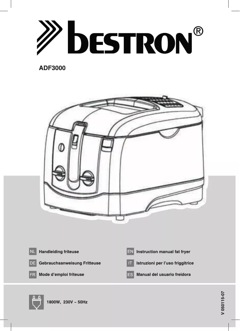 Page 1 de la notice Manuel utilisateur Bestron ADF3000