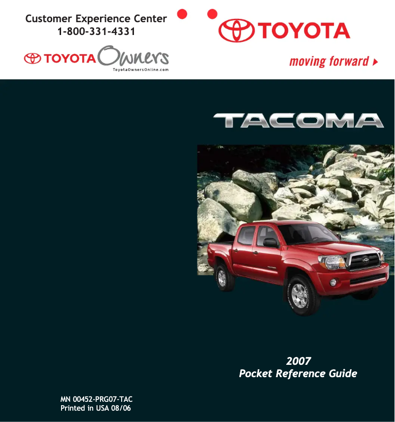 Page 1 de la notice Manuel utilisateur Toyota Tacoma (2007)