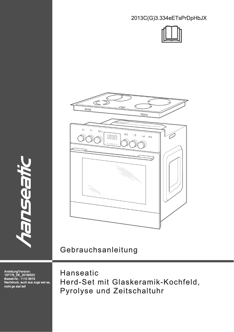Page 1 de la notice Manuel utilisateur Hanseatic 2013C(G)3.334eETsPrDpHbJX