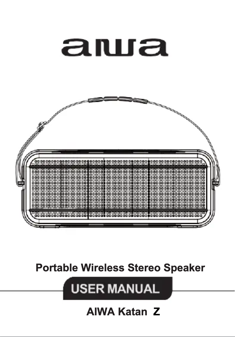 Page 1 of the manual User Manual Aiwa Katan Z MI-X90