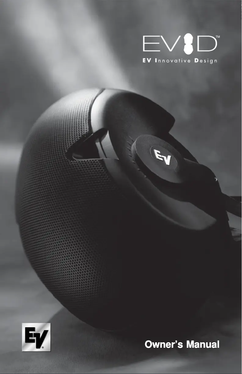 Page 1 de la notice Manuel utilisateur Electro-Voice Evid-40SW