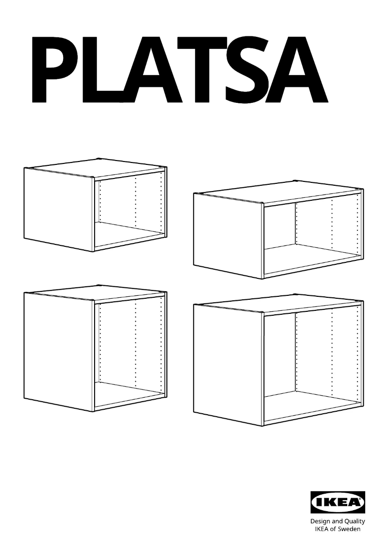 Página 1 del manual Manual de usuario Ikea PLATSA 303.874.82