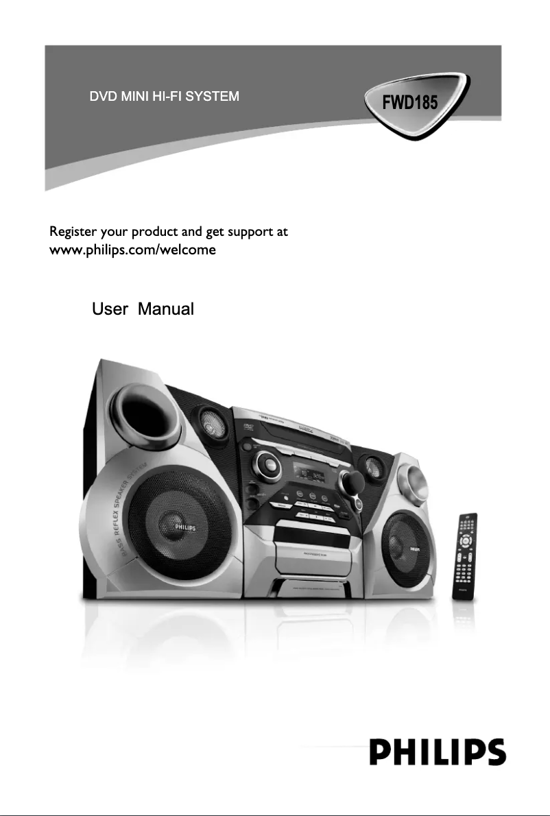 Page 1 de la notice Manuel utilisateur Philips FWD185