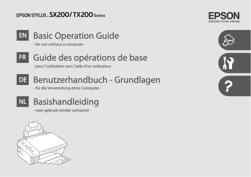 Page 1 de la notice Manuel utilisateur Epson Stylus TX200