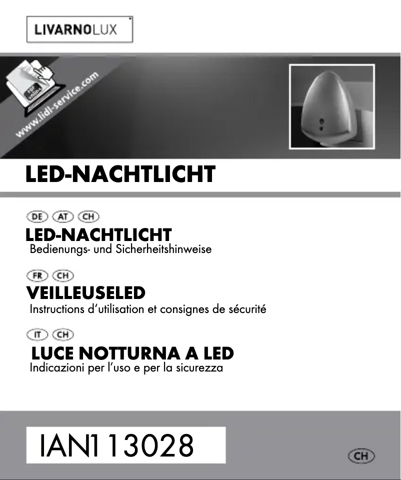 Page 1 de la notice Manuel utilisateur Livarno Lux IAN 113028
