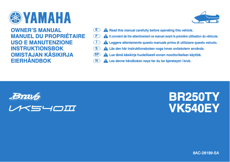 Page 1 de la notice Manuel utilisateur Yamaha Bravo (2009)