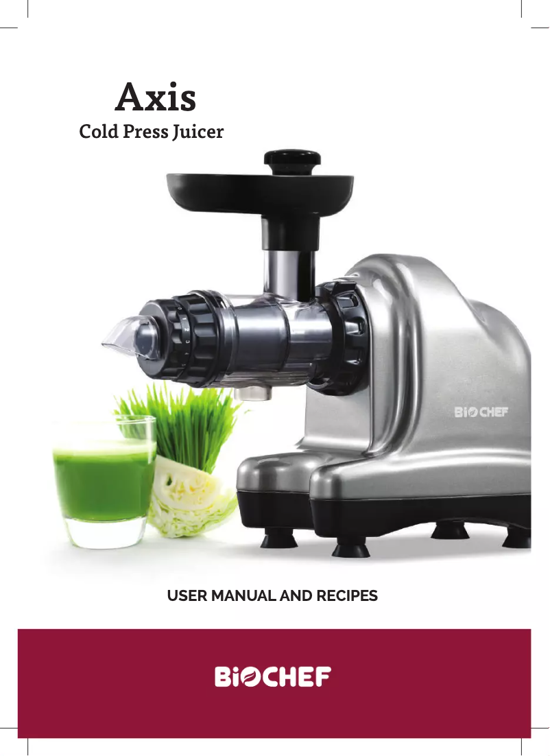 Page 1 de la notice Manuel utilisateur BioChef Axis
