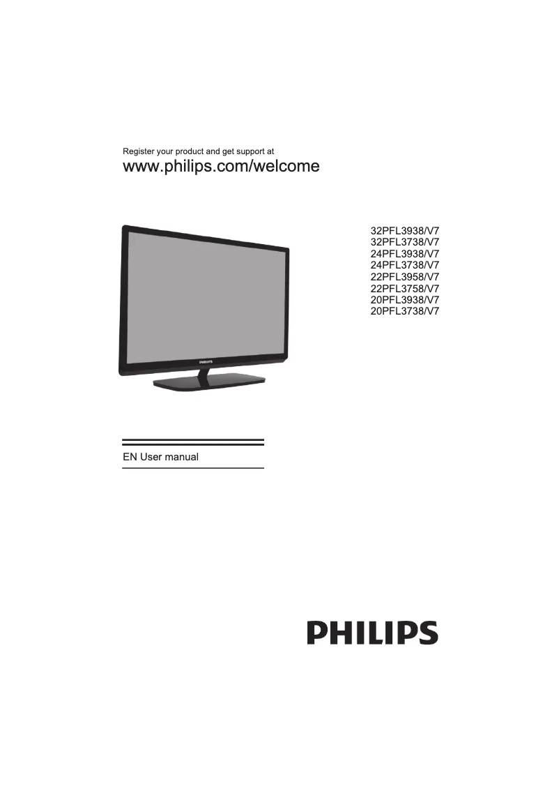 Page 1 of the manual User Manual Philips 22PFL3958